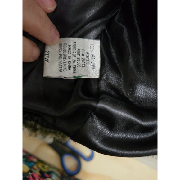 Dalia Collection Faux Fur Vest Black/Brown Striped mob wife cozy elegant warm - Picture 7 of 9